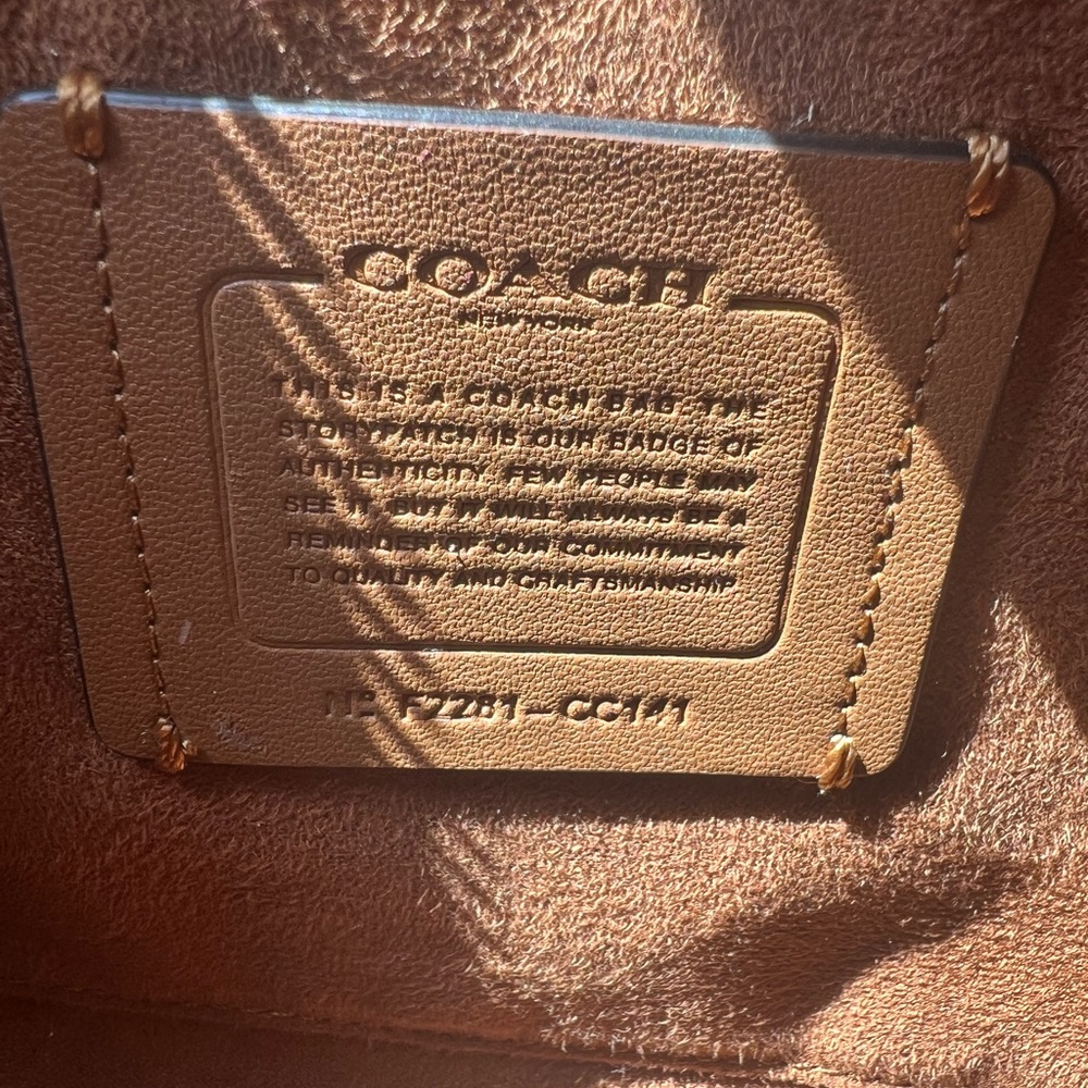 Coach Black Satchel with Gold Hardware - Picture 7 of 8